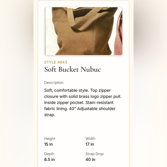 Coach Soft Bucket Nubuc #4943 - Picture 7 of 7